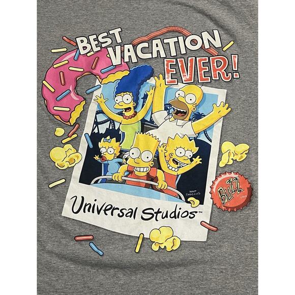The Simpsons Universal Studios "Best Vacation Ever" Graphic Shirt Size XL - Picture 4 of 6